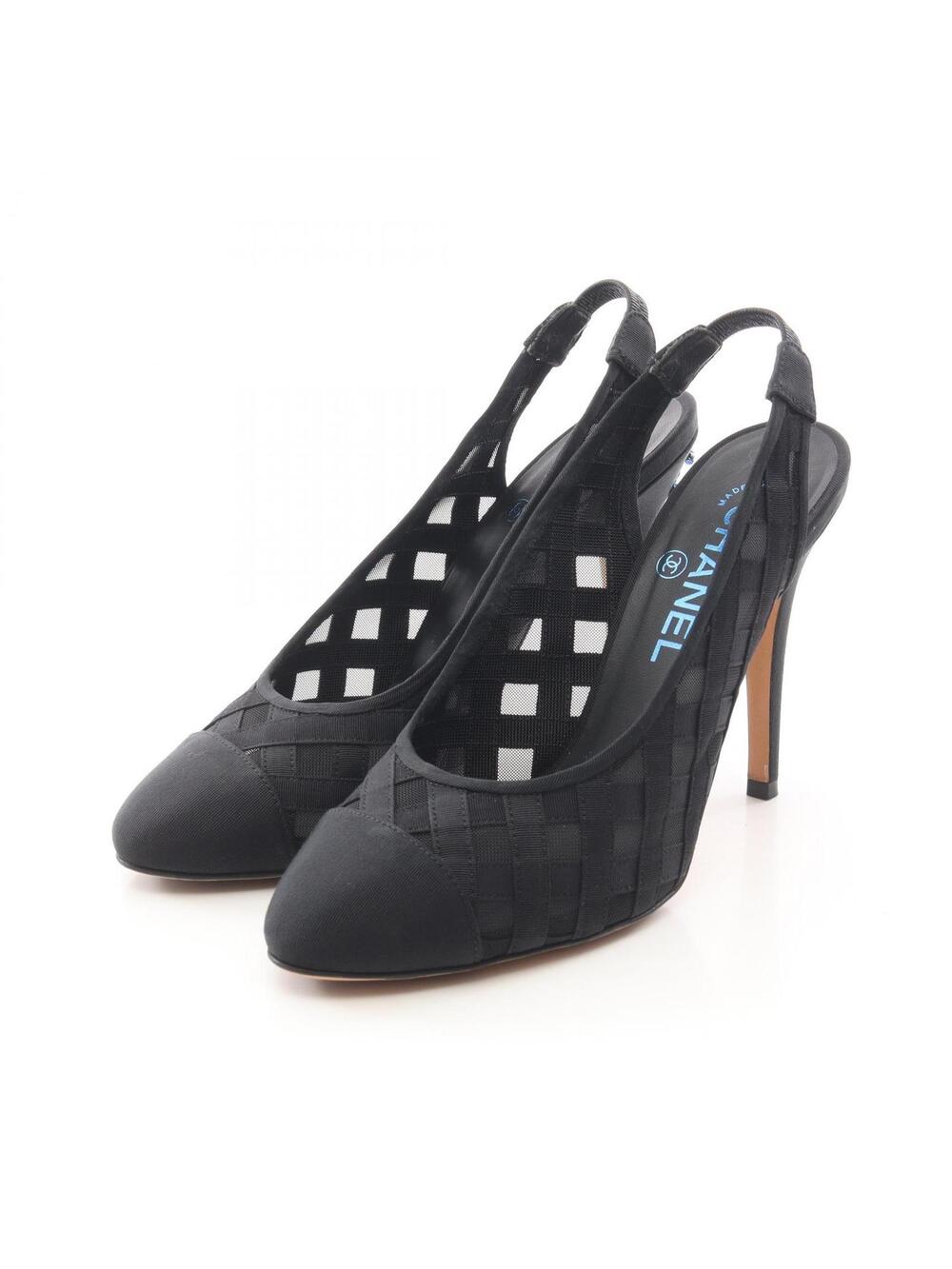Chanel Coco Mark Mesh Pumps Shoes #37 #275352C68B